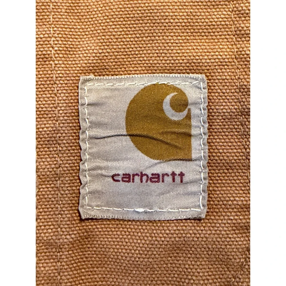 Carhartt Bib Overalls Mens 44x25* Brown Duck Bib Double‎ Knee Quilt Lined USA *
